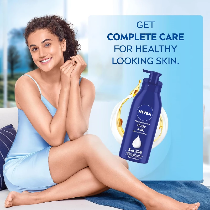 NIVEA Vit E Body Milk Serum - 5 In 1 Complete Care For 48H Nourished & Smooth Skin, 400 ml-2.webp